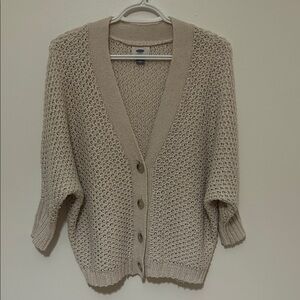 Old Navy Beige Button-Up Cardigan